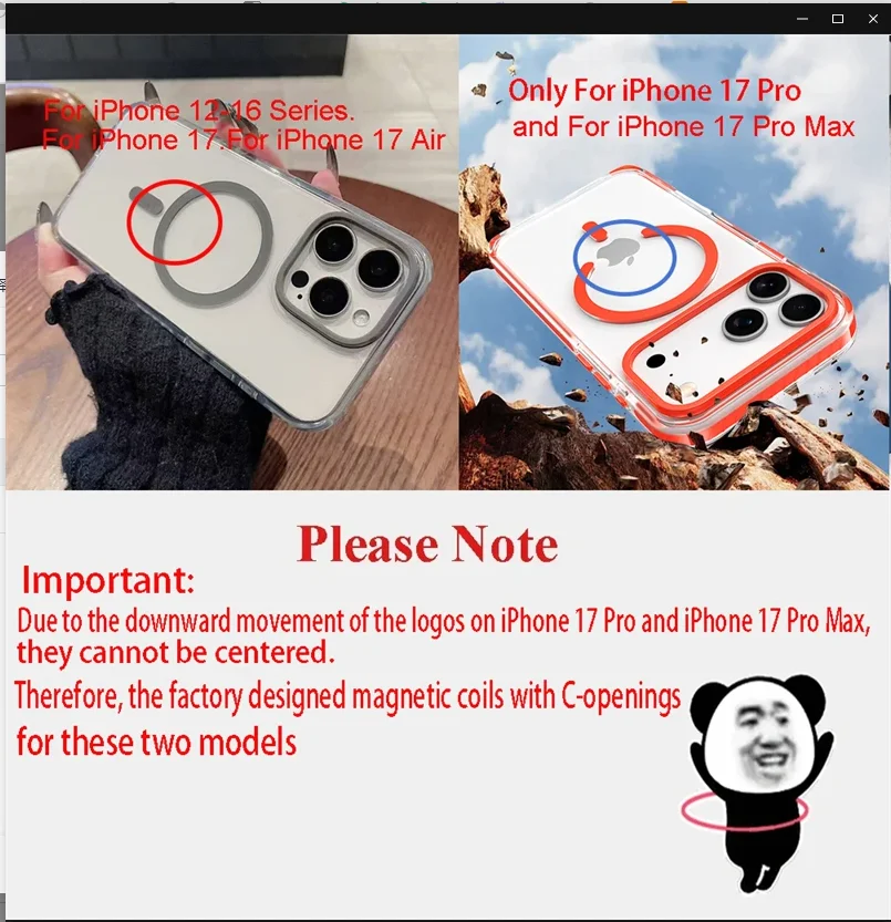 รูปสินค้า เคสแม่เหล็กกันกระแทก MagSafe สำหรับ iPhone