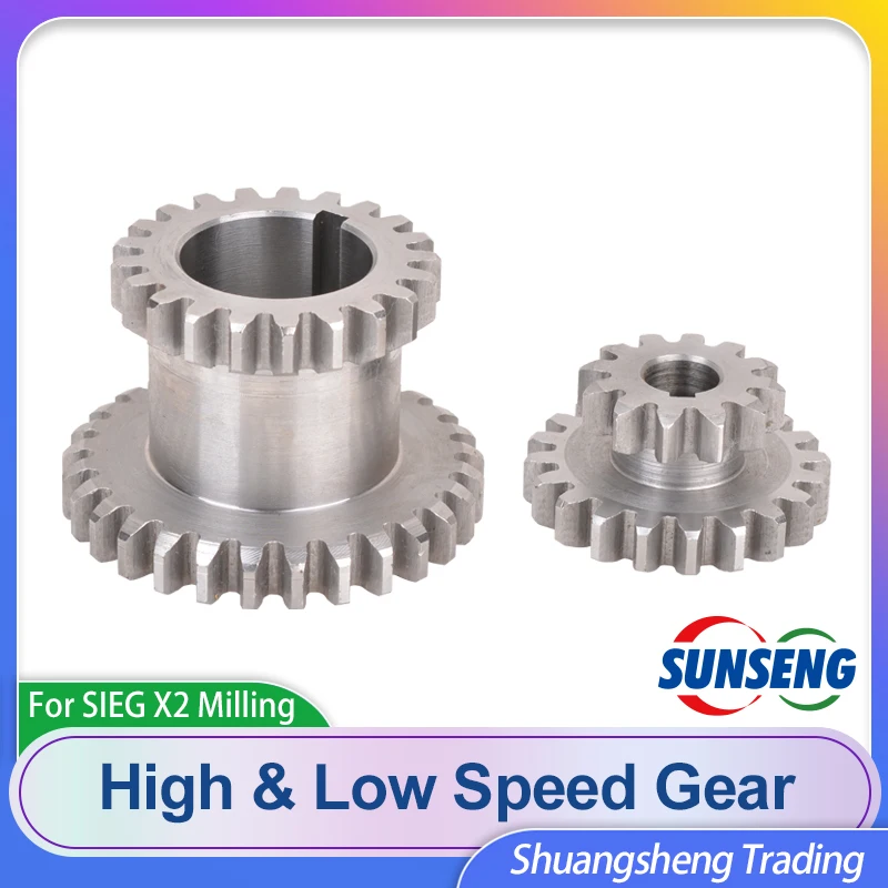 High & Low Metal Transmissão Engrenagem T29xt21 & T20xt12 Sieg x2 Mini-moinho Eixo Principal Duplicar Engrenagem Dupla Pcs