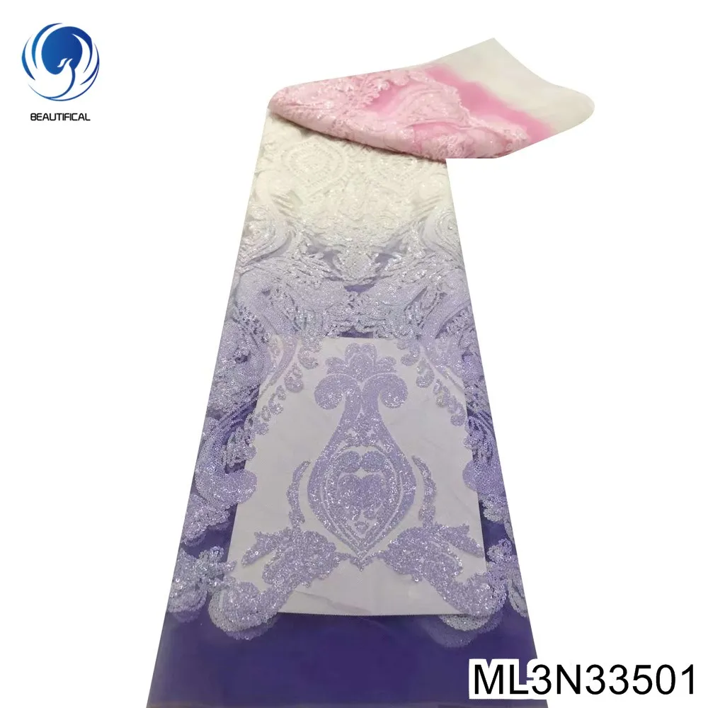 

Женское вечернее платье с блестками, элегантная яркая текстурная фатиновая кружевная ткань с французскими блестками, модель ML3N335, 2024