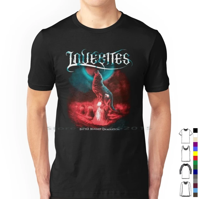 Lovebites-ベルトのTシャツ綿100%,金属製の電気ペン,ヴィンテージ,駆逐 