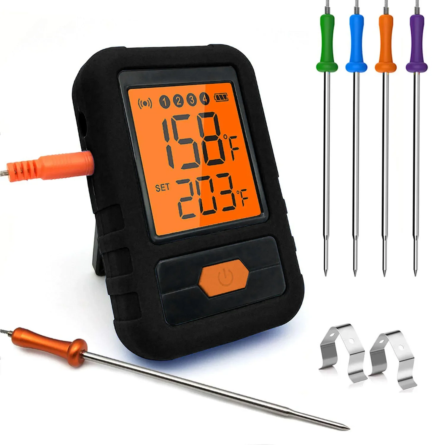 

Smoker Cooking Grill Probes Barbecue Wireless Digital Meat Thermometer Bluetooth BBQ Remote Food 6