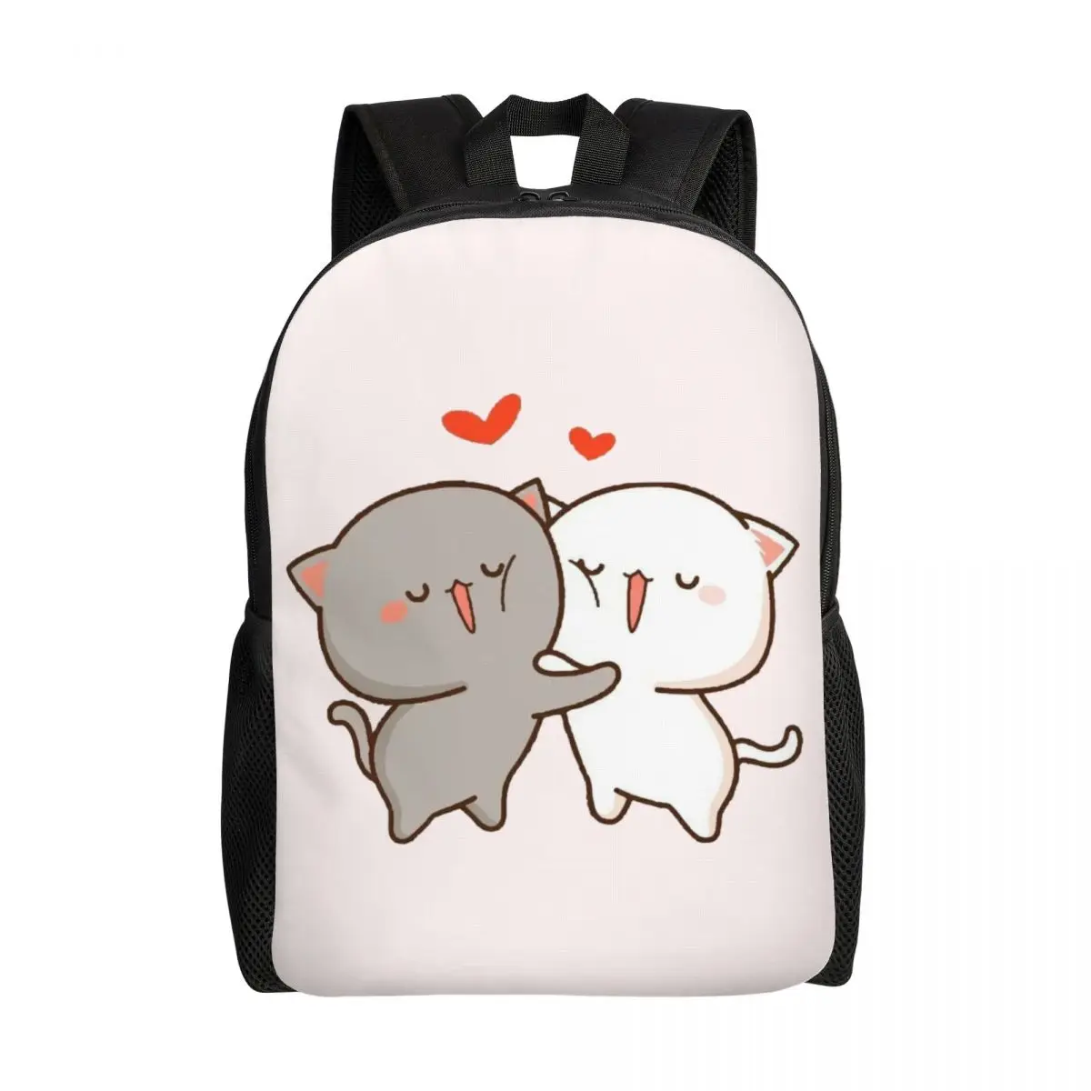 

Kawaii Mochi Cat Peach And Goma Hug Travel Backpack Women Men School Computer Bookbag College Student Daypack Bags