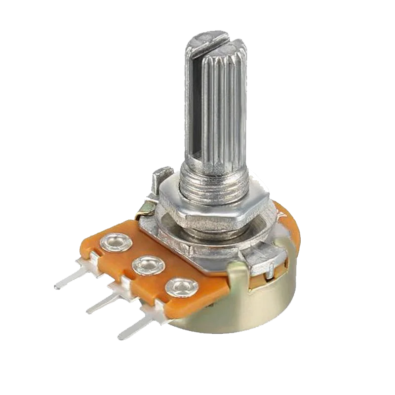 WH148 500 Ohm Linear Potentiometer 15mm Shaft With Nuts And Washers 2pcs linear potentiometer,electronic components