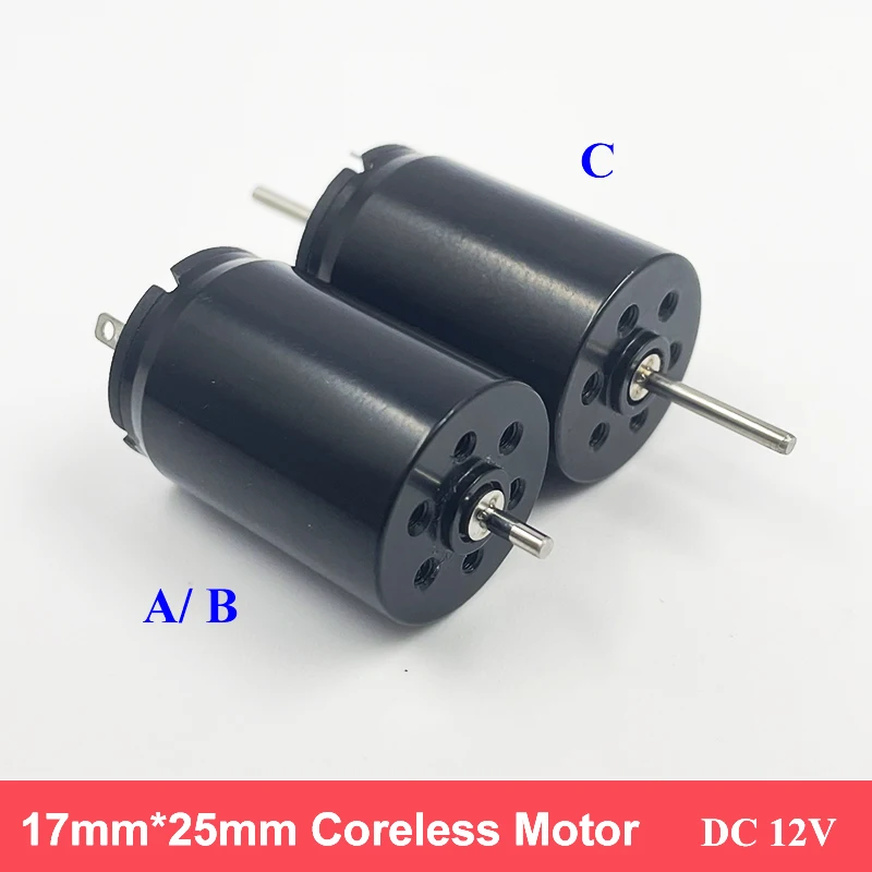 Coreless Motor Elétrico para Máquina de Tatuagem Alta Velocidade Mute Motor Eixo Único Eixo Duplo dc 12v 12000rpm 1725 17 mm x 25 mm