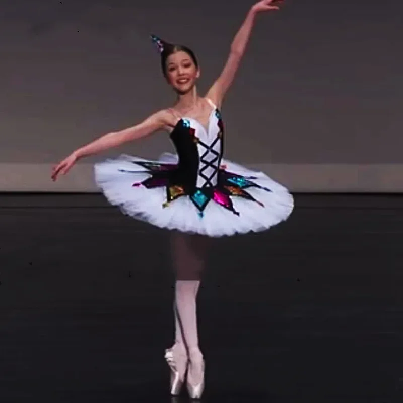 

Tutu Multicolor Classical Ballet Costumes Ballerina Dress Professional Ballet Tutu Child Kids Girls Adulto Harlequinade Pancake