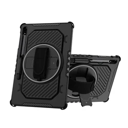 Rotating Stand Tablet Cover with Enhanced Protection and Versatile Viewing Angles for S7Plus S7FE(12.4in) (Black)