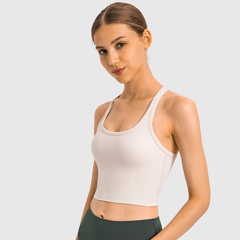 Sports Bra Tank Top Buttery Soft Women Racerback Crop Top For Workout Fitness Running Yoga