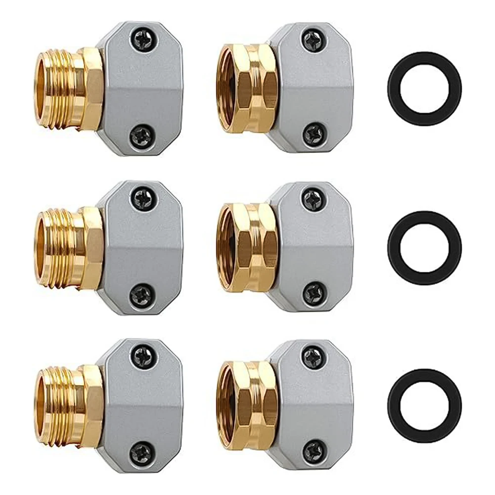 

Package Content Aluminum Zinc Garden Hose Repair Fitting Connector Connector Garden Hose Premium Repair Fitting