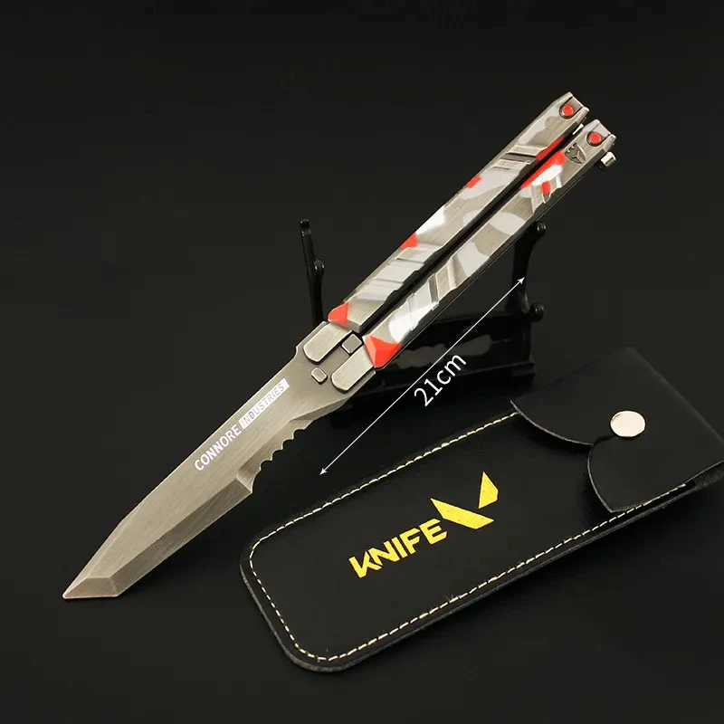 Strumento Di Promozione Recon Red Camo Butterfly Knife 21Cm Letter Opener Sword Model Game Periferiche Boy Toys