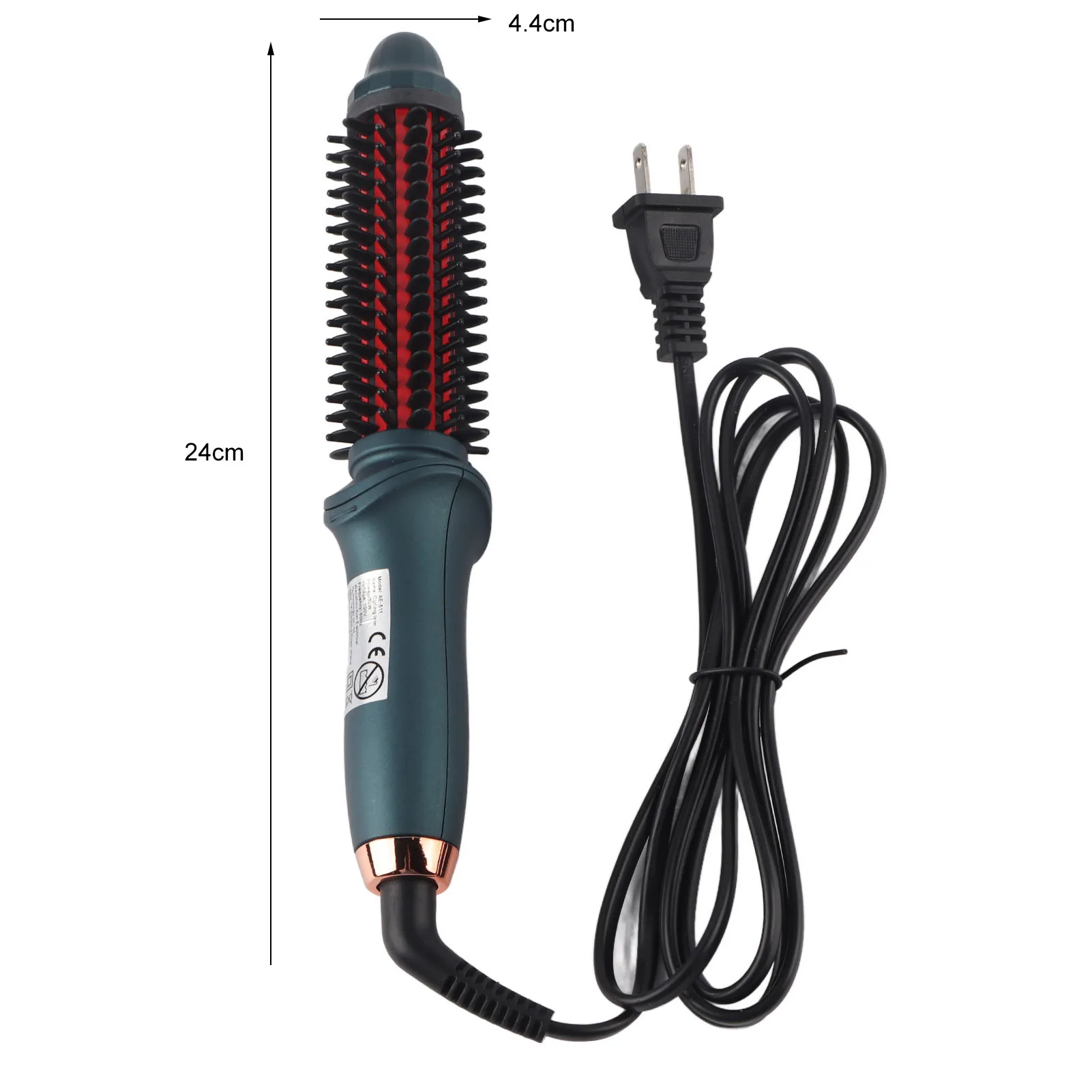 Curling Brush 2 In 1 Curling Brush Straight Curly Hair Dual Purpose Green Portable Thermostatic Electric Hair Brush US Plug 110V 6