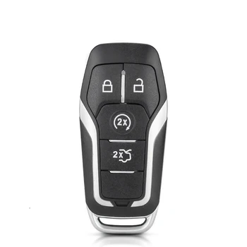 Portachiavi a distanza per auto intelligente per Ford,Mustang 4 Portachiavi a distanza per auto intelligente per Ford,Mustang - KEYYOU 4 5 pulsanti astuccio portachiavi a distanza per auto intelligente per Ford Edge Mondeo