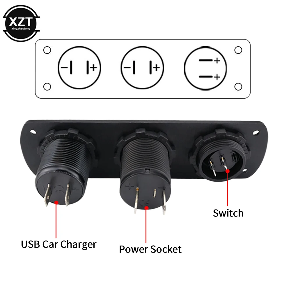 ο 12V    3in 1  ڵ RV ؾ Ʈ    Ͽ    QC3.0 USB ܼƮ г