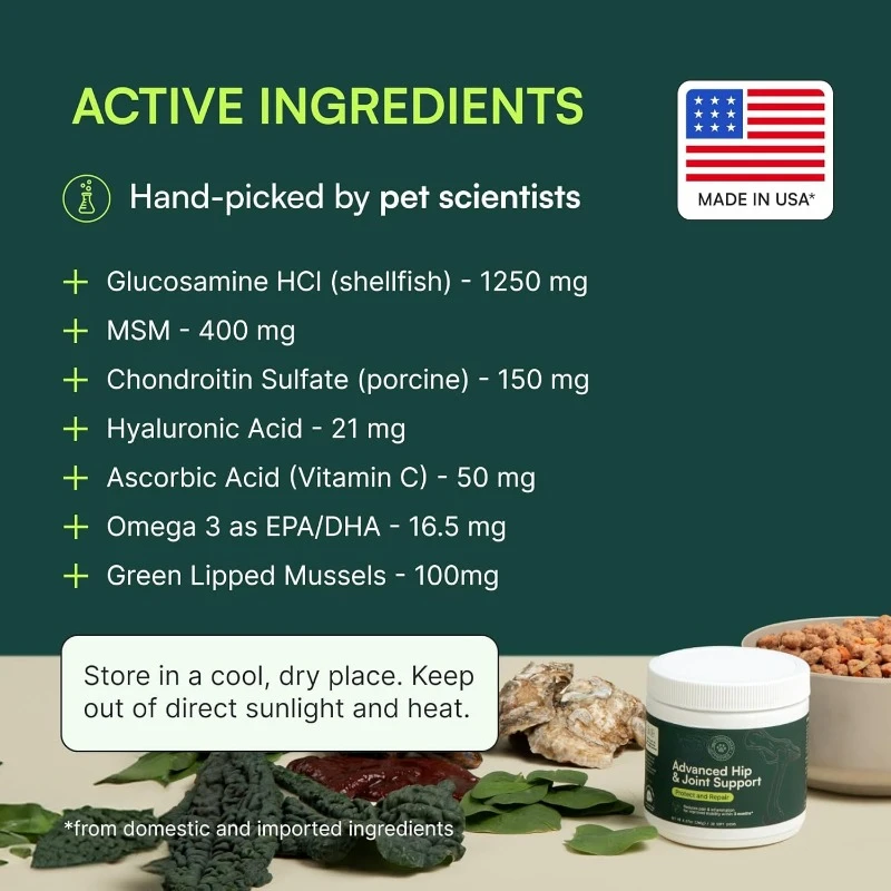 Chewable Dog Hip & Joint Supplement-Glucosamine & Chondroitin Chews-Dog Joint Supplements