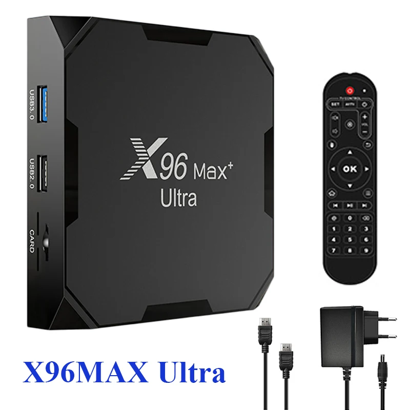 X96 MAX Plus Media Player Smart TV Set Top Box Android 11 TV Box Amlogic S905X4 4GB 64GB 32GB AV1 8K Dual Wifi BT Set Top Box