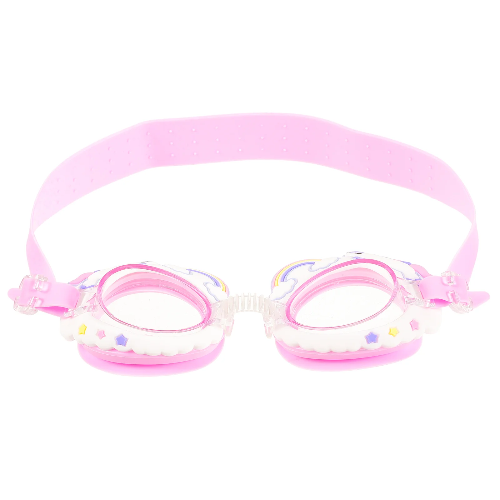 Children's Swimming Goggles Girls' Cute Cartoon Animals Waterproof Pink Rainbow Horse Toddler for Kids Silica Gel