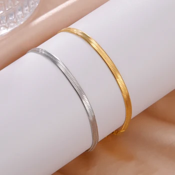 Cazador Stainless Steel Snake Chain Bracelet for Women Gold Color Friendship Minimalist Bracelets Trendy Jewelry Mother Day Gift 1