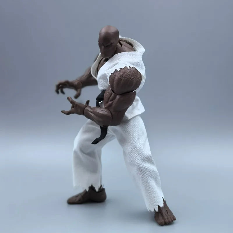 【Nur Kleidung】1/12 Street Fighter Ryu Ken Taekwondo Judo-Trainingsanzug, Weste, Hose, Gürtel-Set für 6-Zoll-Actionfiguren, Romankey-Körper