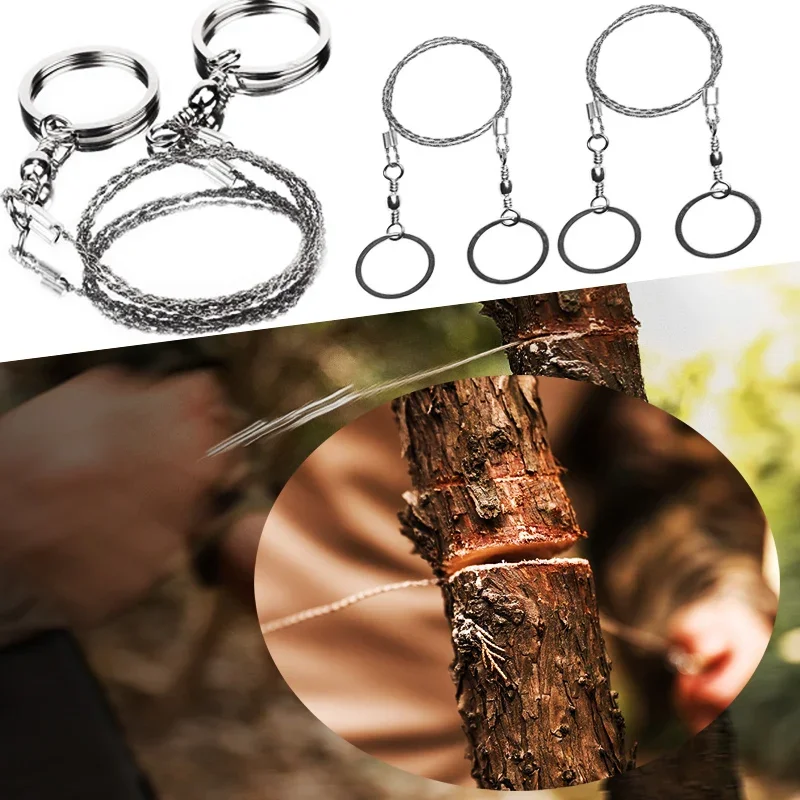 

Survival Saw Wire Portable Stainless Steel Wire Saw for Outdoor Camping Hiking Pocket Manual Cutting Chain Saws Survive Tools