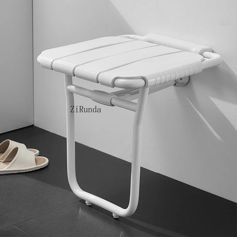Bathroom folding stool shower seat wall mounted non-slip toilet elderly bathing sitting stool 3