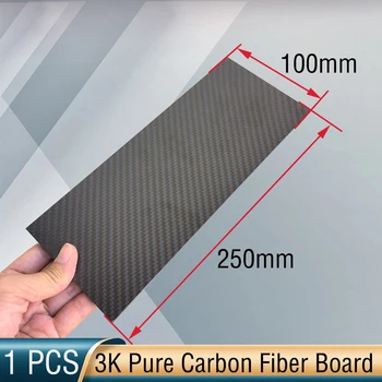 1pcs  100X250mm 100% pure carbon fiber Sheets 0.5mm-5mm thickness 3K Carbon Fiber Plate Carbon board for DIY making