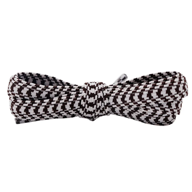 Weiou Lace Accessory Men Women Sneaker High Quality String 10.5MM Elastic Wide Lacet Black Alternate White Thickness Flat Tape