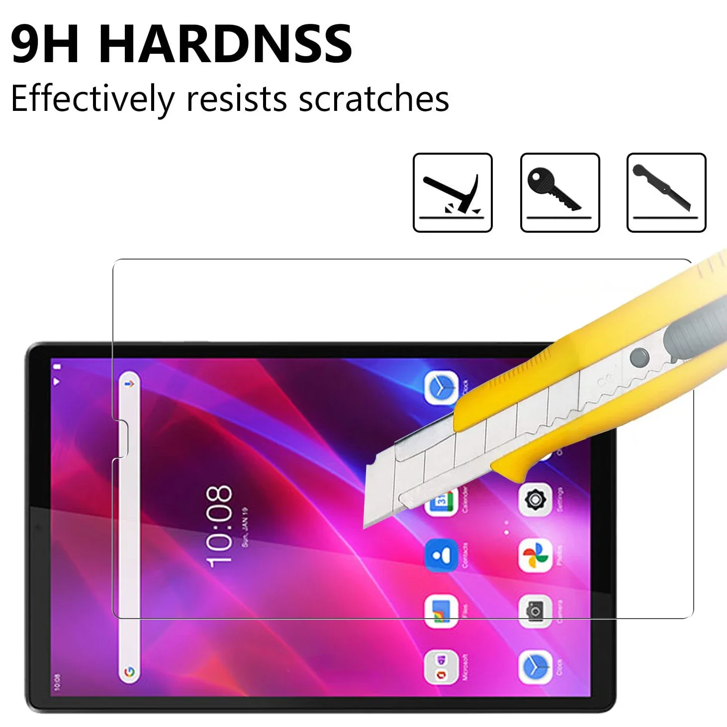 Screen Protector For Lenovo Tab K10 10.3' Tablet Protective Film Tempered Glass For Lenovo Tab K10 TB-X6C6F TB-X6C6X TB-X6C6NBF 5