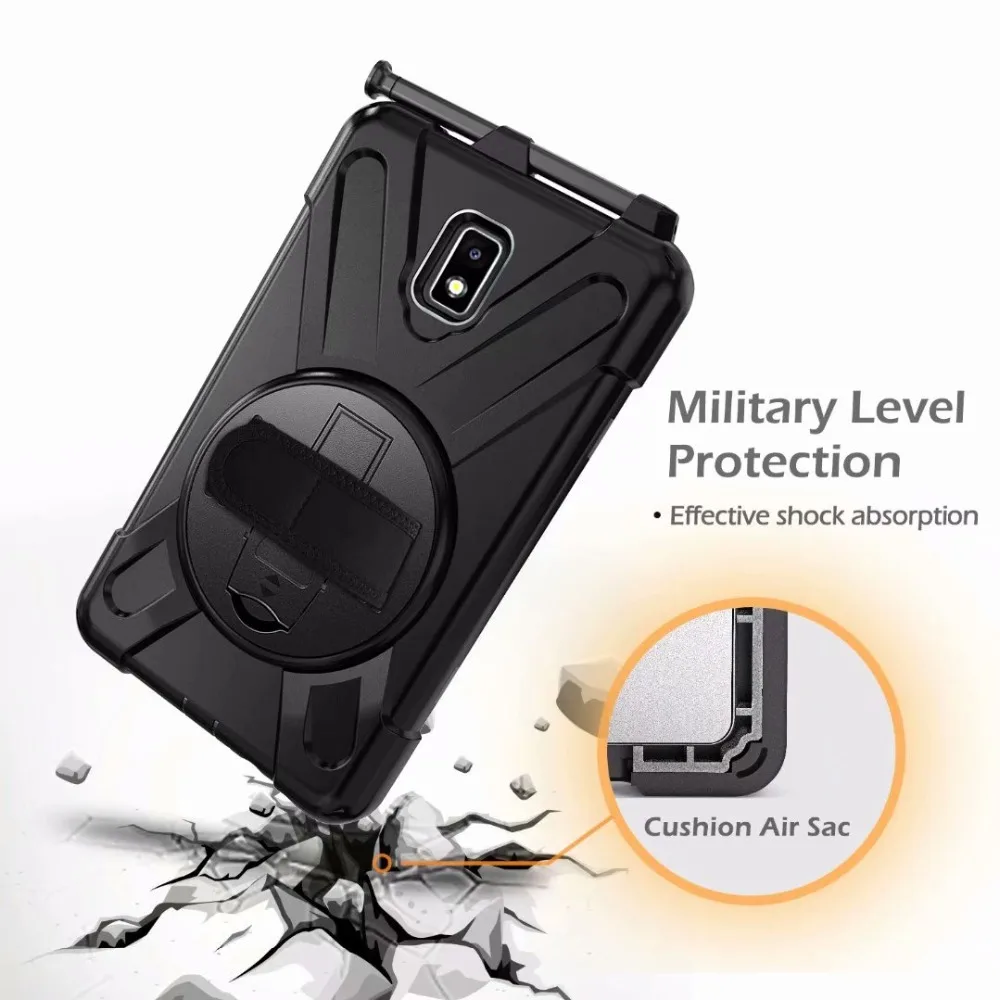 capa de silicone prova de com alça de para para samsung galaxy tab active