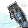 WAIKIL Men's Multi functional Hair clipper Professional Oil Head Electric Pushing Clipper Cordless Barber Styling Tool Trimmer 5