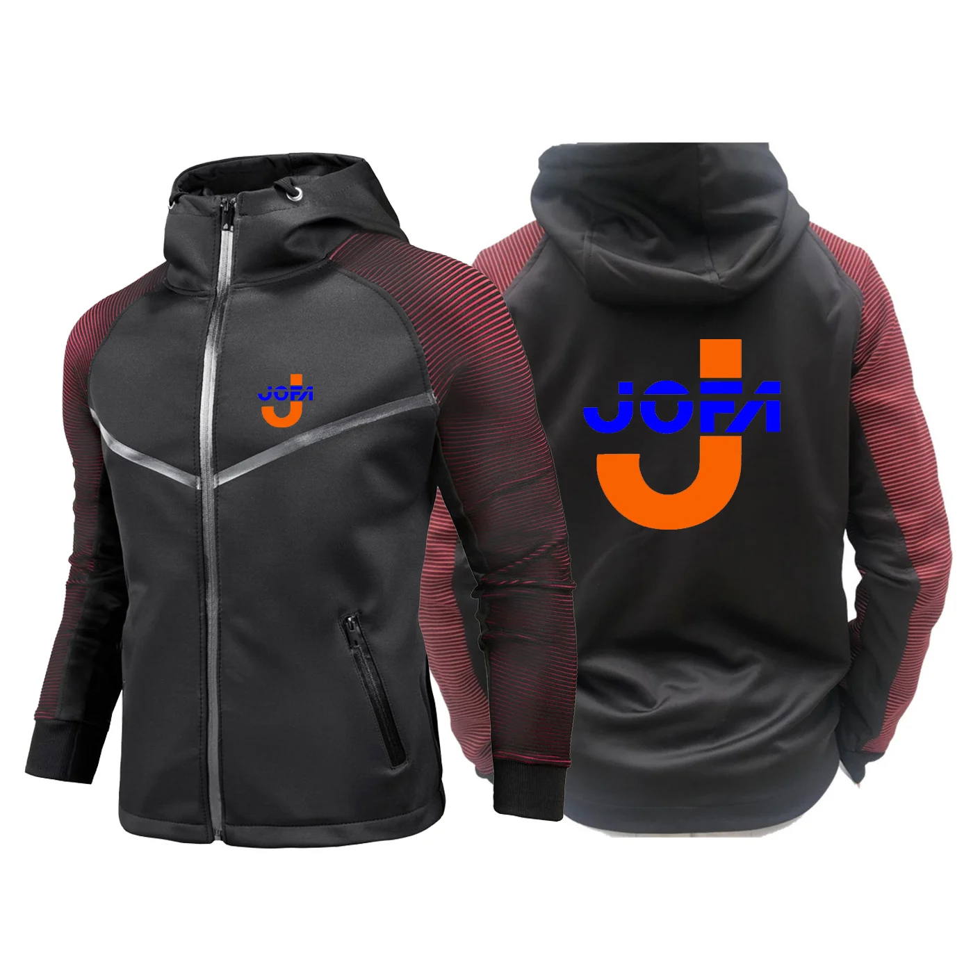 2024 Spring Autumn Men's JOFA Hockeyer Logo Print Fashion Outdoor Slim Fit Cardigan Breathable Sports Hooded Zipper Racing Suit 4