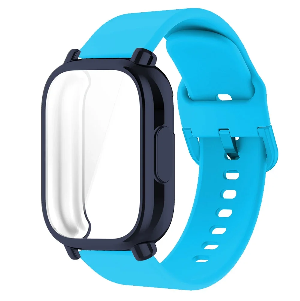 Silicone Strap with Case for Smart Watch, 22mm, Compatible with Watch 5 Active Lite
