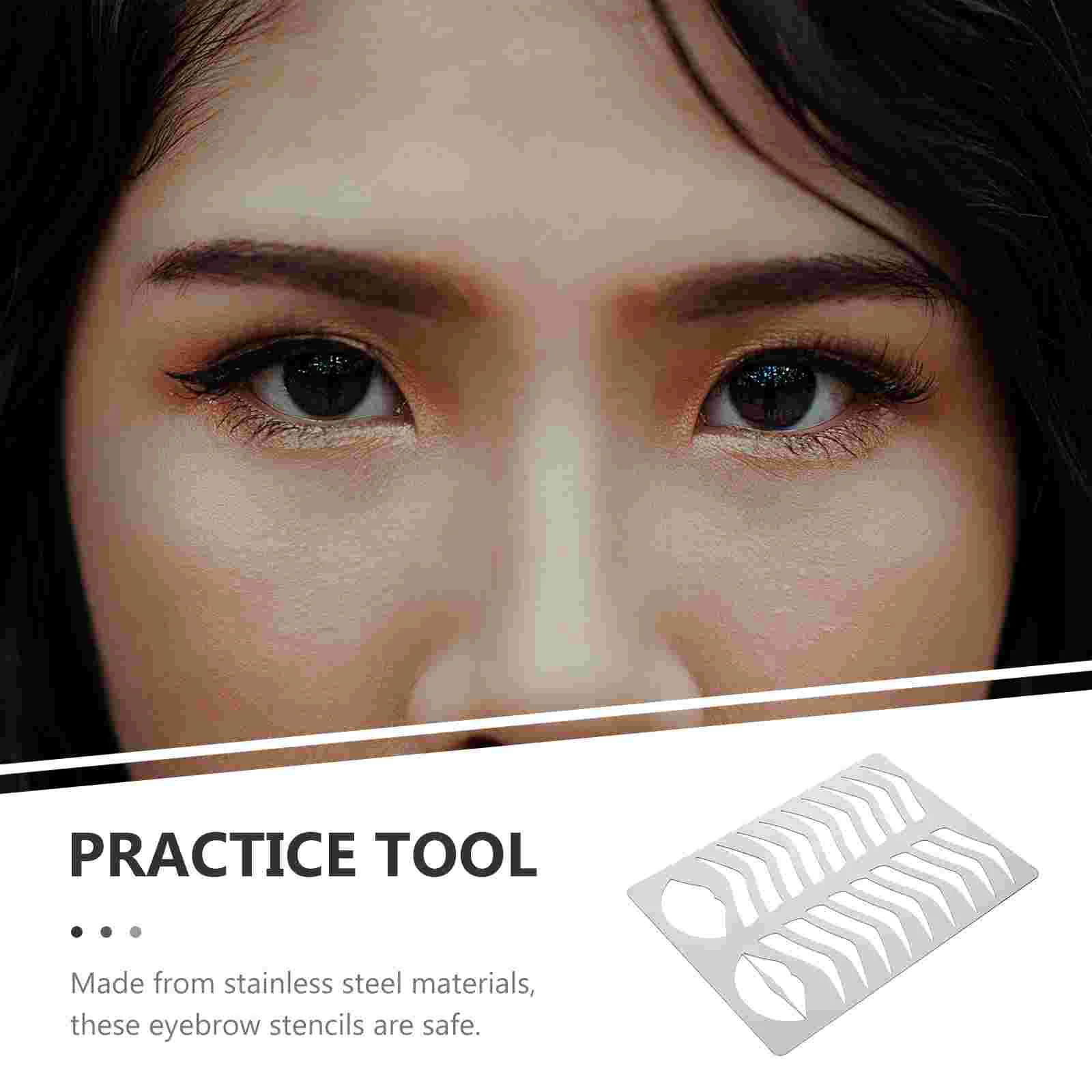 Eyebrow Stencil Stainless Steel Eyebrow Shaping Stencil Practice Drawing Stencil Mold for Salon eyebrow template 3