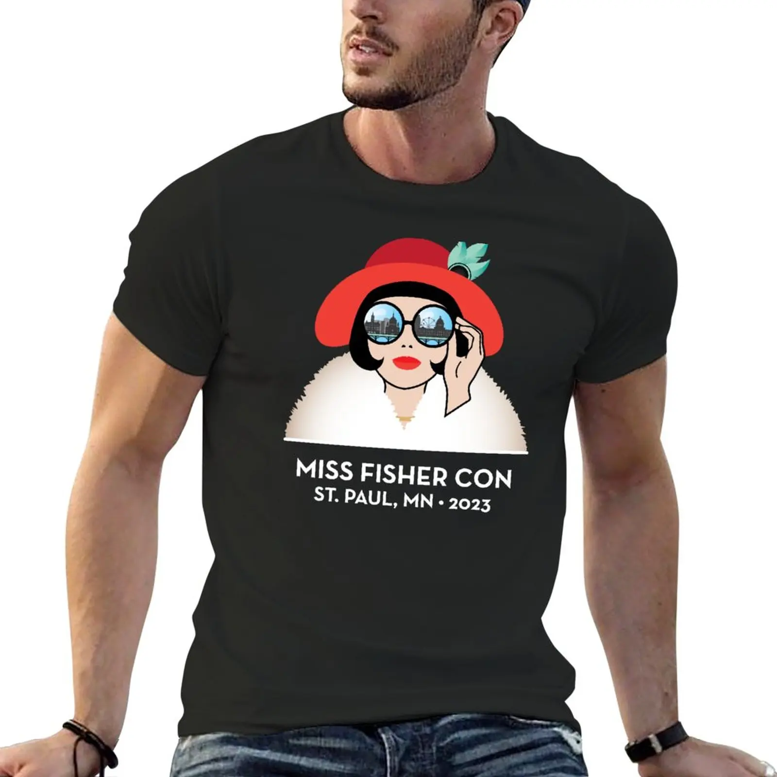 

New Miss Fisher Con 2023 - reverse T-Shirt sports fan t-shirts summer tops tops mens graphic t-shirts big and tall