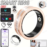 Diamond Fashion Women Smart Ring With Box IP68 Waterproof Lady ring Heart Rate Health Monitor Sports Pedometer Fitness Rings New