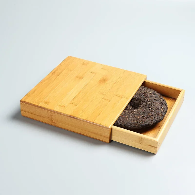 Bamboo Pu'er Tea Boxes Pu'er Separator Cut Tea Tray Kung Fu Set Ceremony Accessories Healthy Food Storage Drawer