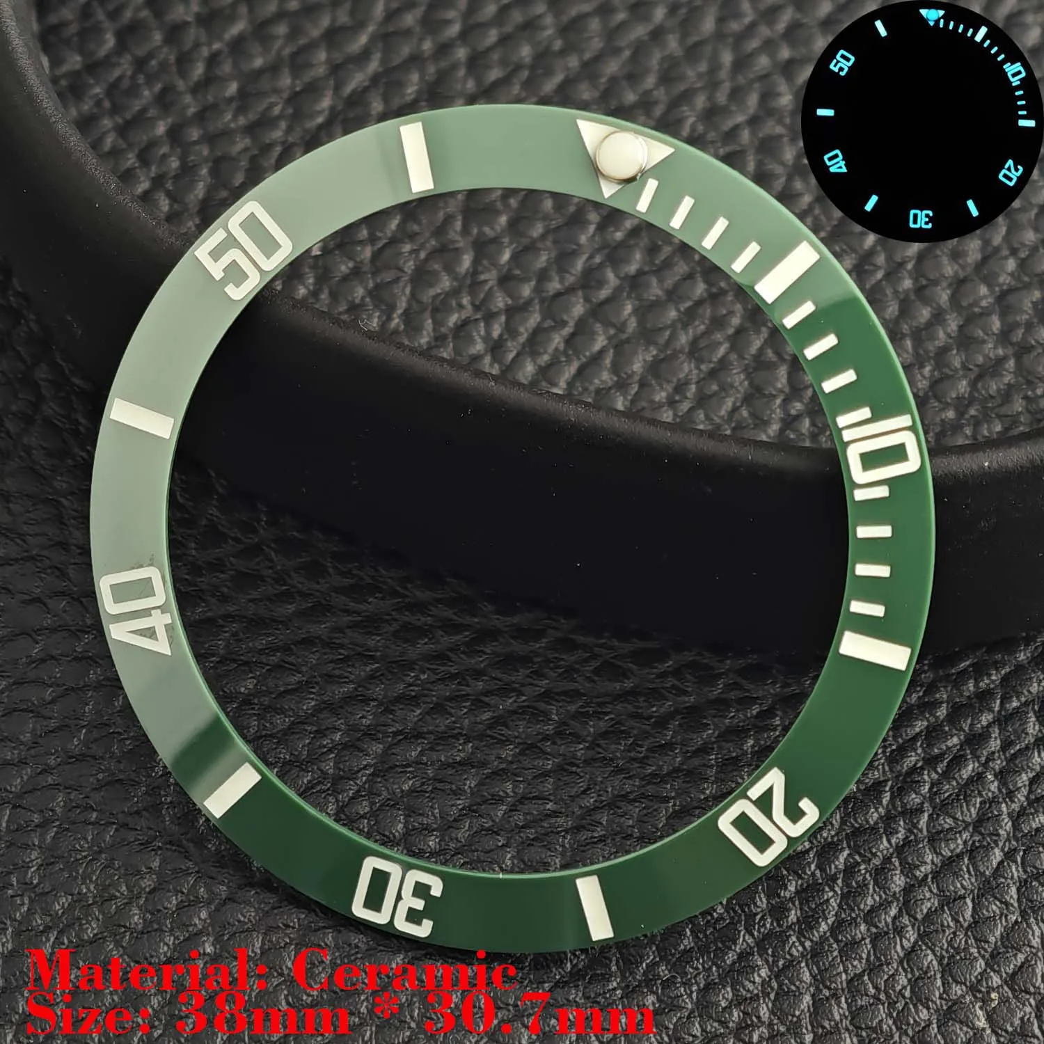Ceramic Luminous Bezel Insert for Men's Watch - Premium Replacement Accessory