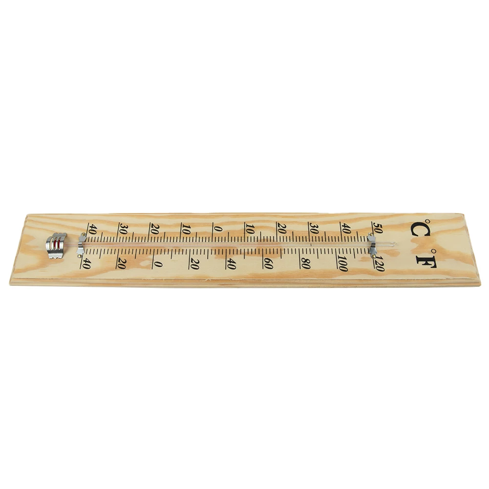 

Tool Wooden Thermometer Wooden 40cm X 7cm X 1cm Garden Décor Indoor Pine + Red Kerosene Thermometer Durable Exquisite
