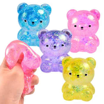 Fidget Bear Toy Squishys Glitter Gummy Bear 1
