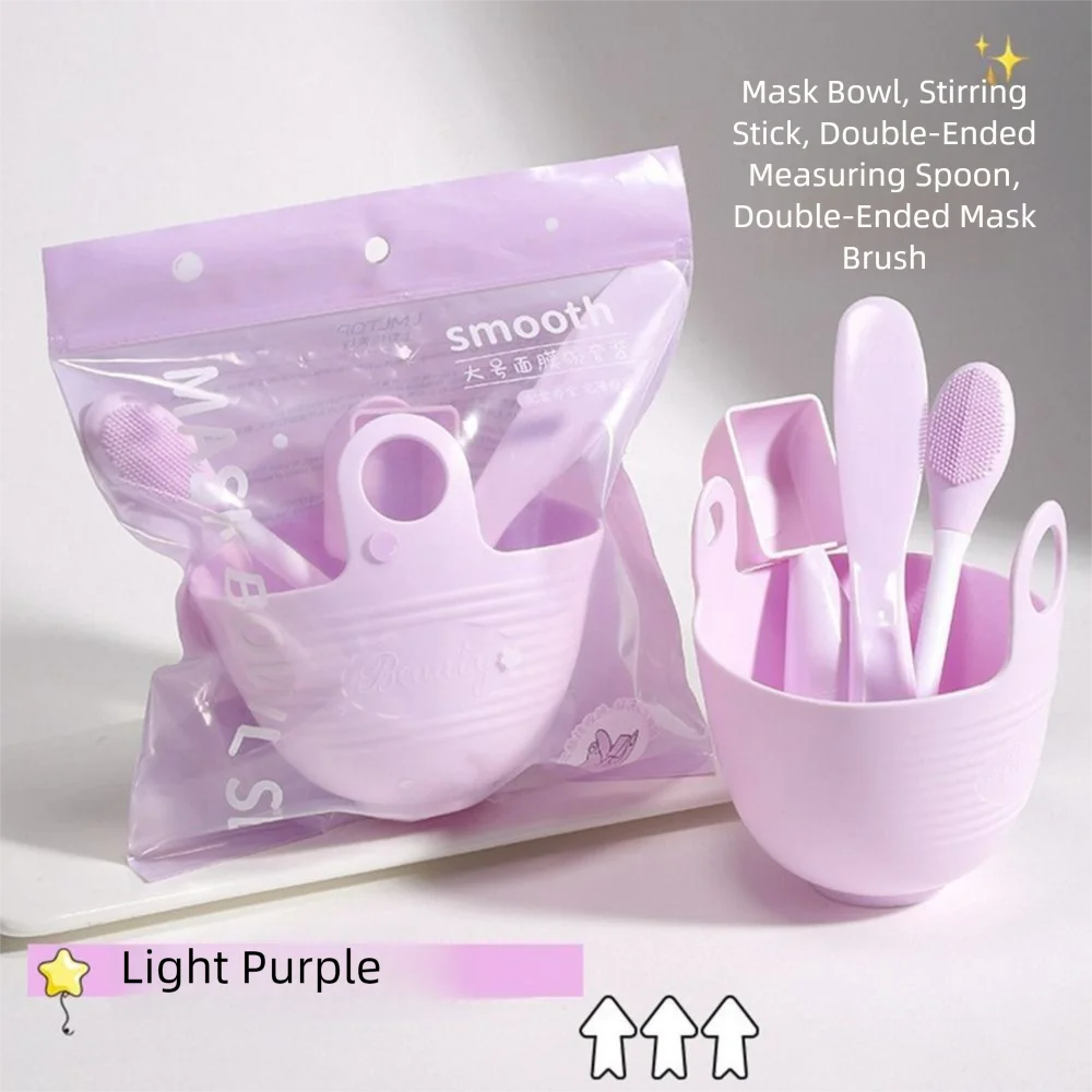 3/4Pcs Silicone Face Mask Mixing Bowl Set Face Care Soft Mask Bowl Brushes DIY Reusable Facial Mask Tools Kit Home Beauty