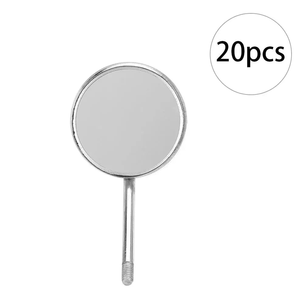

20pcs Dental Mouth Mirror Head Stainless Steel Detachable Odontoscope Tool Oral Care Teeth Clean
