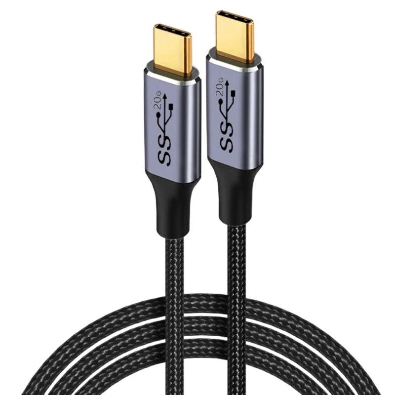 

Quality Nylon USB to USB Cable 20Gbps Stable Data Transmission Cord Fast Charging Wire for Laptops, Tablets Phone Dropship