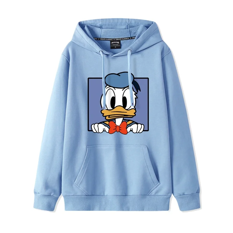 Lovers Disney Donald Duck Daisy Duck Hooded hoodie Women Sweater Loose Cartoon Couple Hooded Coat anime hoodie oversized hoodie 5