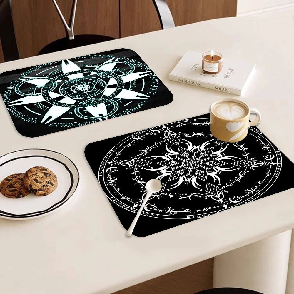 Magic Circle Table Drain Pad Tabletop Absorbent Draining Mat Tableware Mats Placemats for Table Decor 3