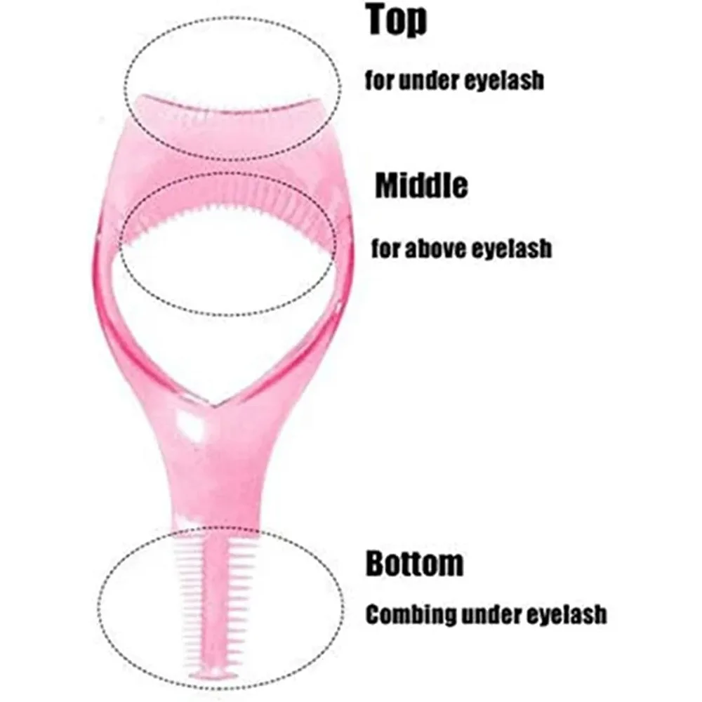 New Eyeliner Assistant 3-In-1 Eyelash Comb Template Crystal Guide Make Up Brush Protect Eyes Cosmetic Mascara Shield Women