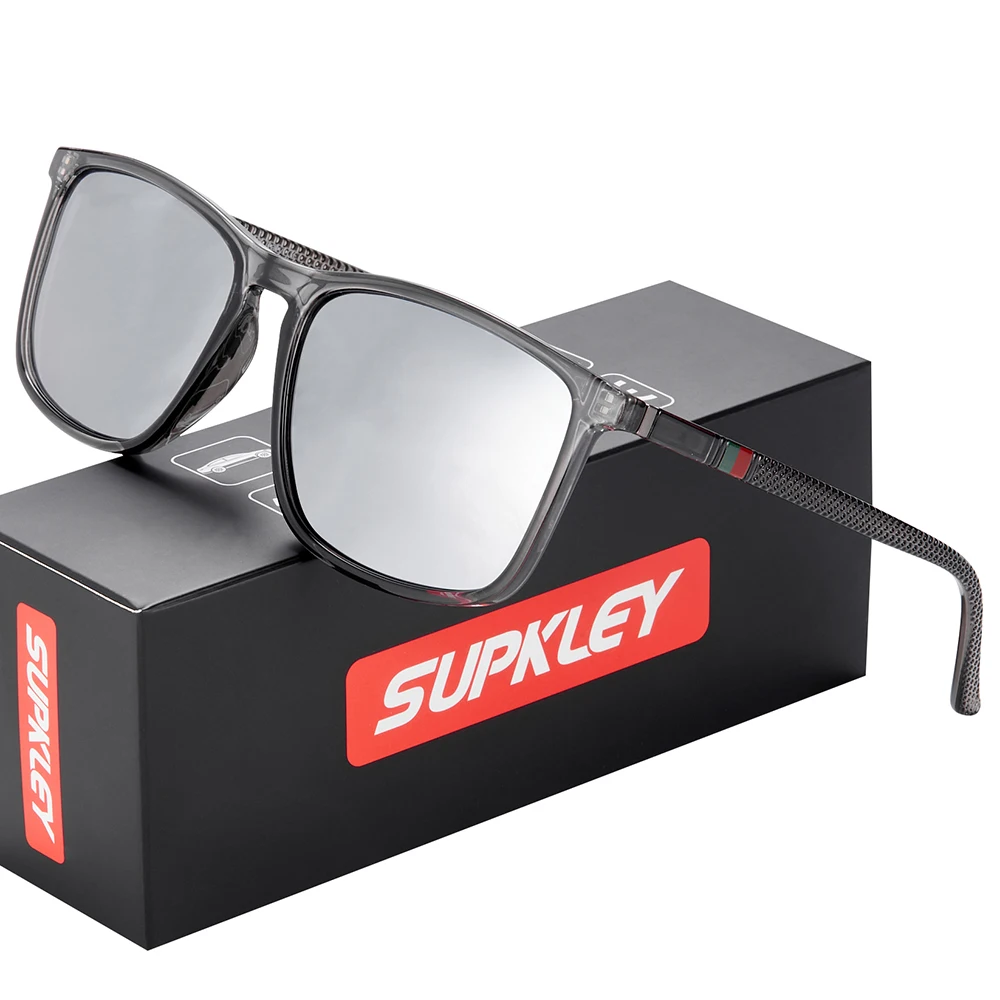 Supkley sport sonnenbrille für männer polarisiert bequem tragen quadratische sonnenbrille männliche leichte brillen accessoire mit origina – Detail 2