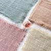 100pcs Wholesale 32x32cm Sage Green Gauze Cotton Napkin Reusable Wedding Party Christmas Table Decor Retro Burrs Cloth Napkins 4