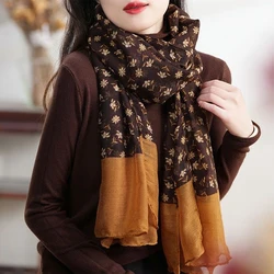 Luxurious Women's Floral Silk Scarf - Elegant & Versatile Fashion Accessory (A)