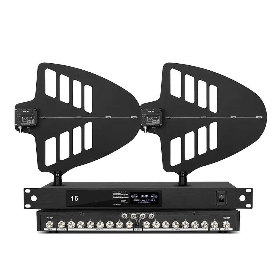 

Depusheng D3 Professional 16 Channel Signal Distribution Antenna Amplifier Wireless Microphone System Antenna Amplifier