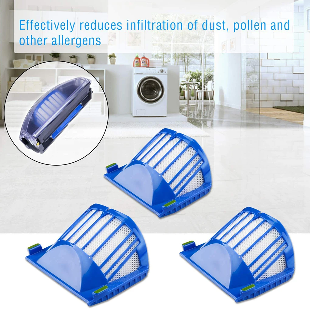

Brush Set Vacuum Dust Buster Cleaning Filter Set Replacement for iRobots Roomba 600 Series