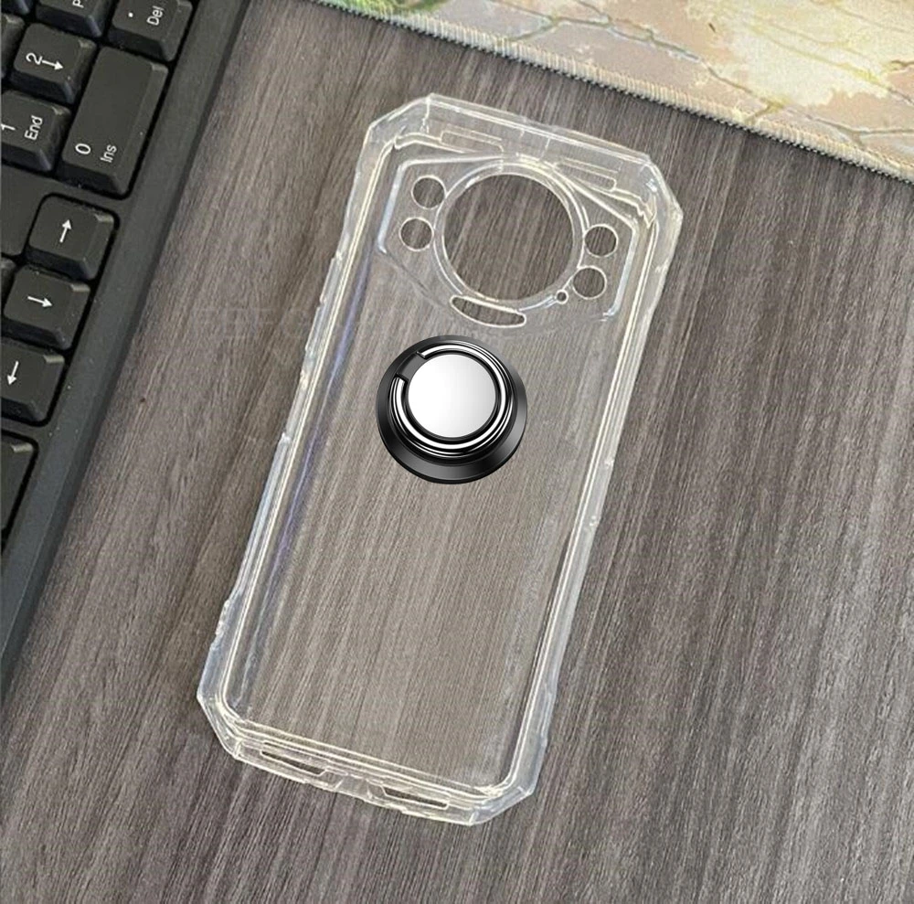 Enhanced Back Ring Holder Silicone Phone Case with 6.58-Inch Display Protection