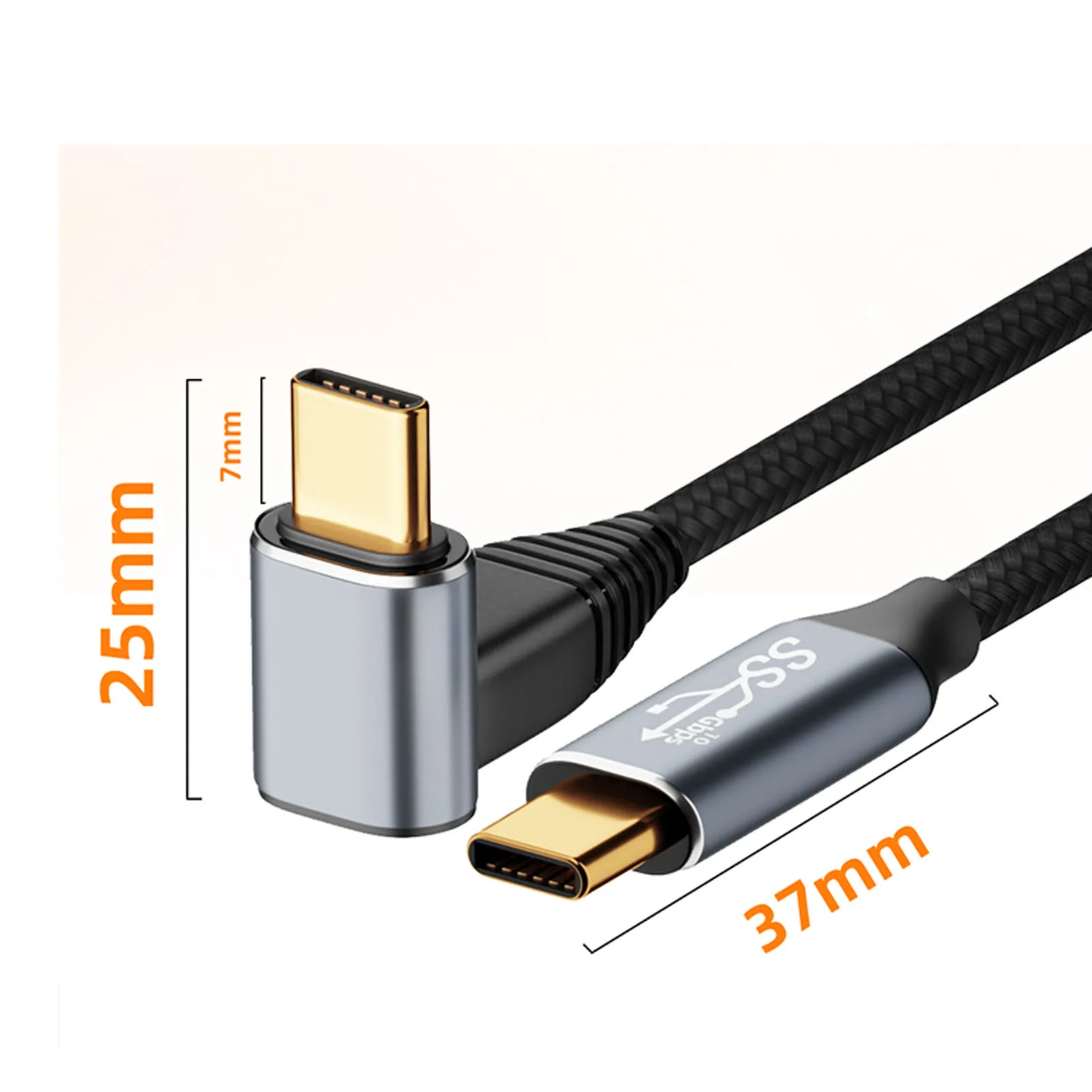 VBESTLIFE Cavo da USB C a USB C Ad Angolo Retto, Supporta